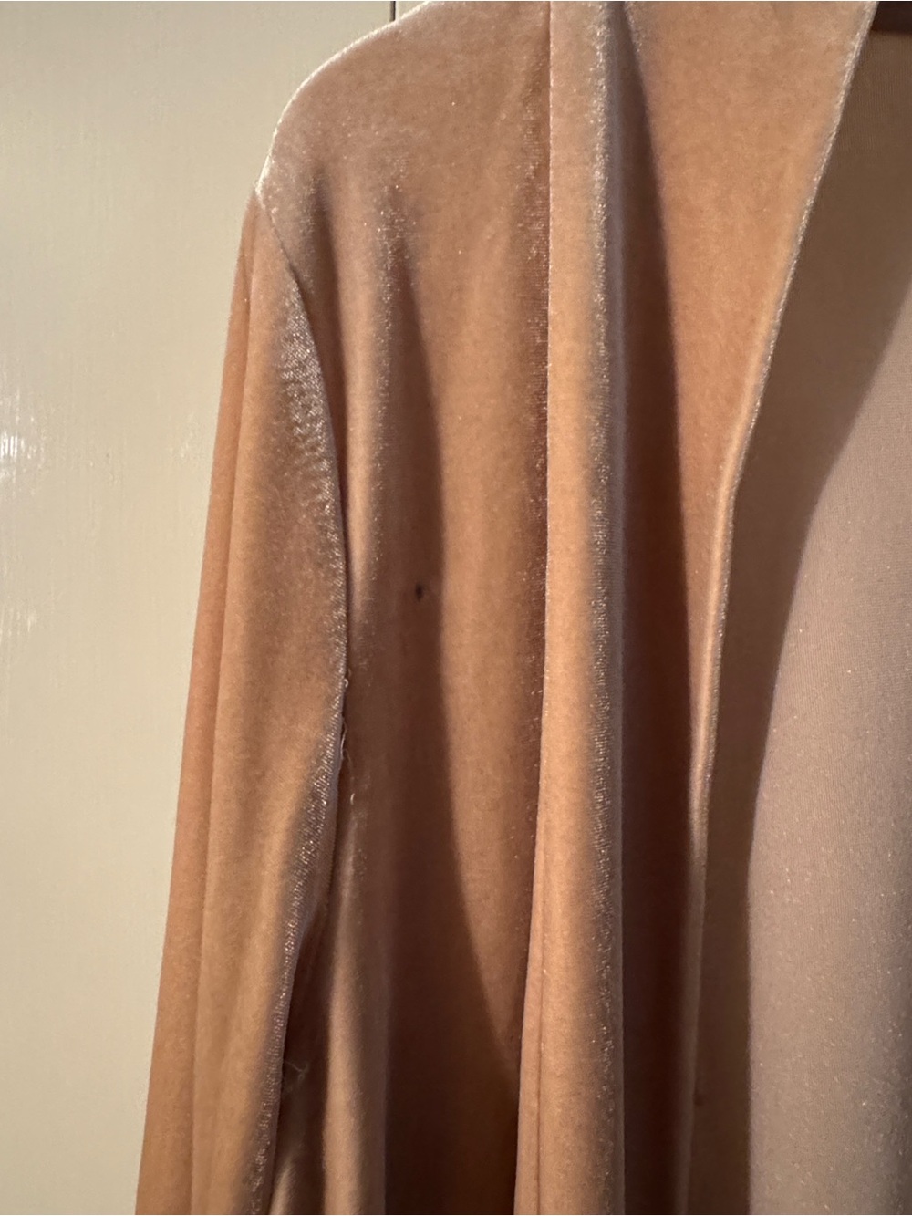 Long Open Front Velvet Robe - Picture 6 of 6